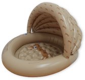 Bol.com Swim Essentials | Beige Panterprint Zwembad Ø 100 cm met Zonnescherm aanbieding