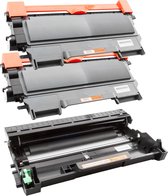 Print-Equipment Toner cartridge / Alternatief Spaarset Brother 2 x Toner TN-2010 + 1 Drum DR2200 | Brother DCP-7055/ DCP-7055W/ DCP-7057E/ DCP-7060D/ D