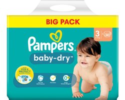 Pampers n° 3 baby dry big pack 80x luiers
