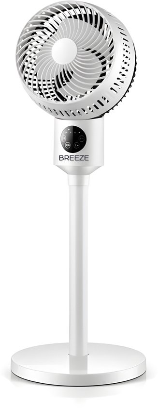 Breeze Ventilator - Fluisterstil - Extra Krachtig - Standventilator - Ventilator Staand