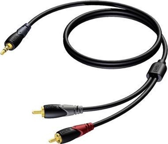 Procab CLA711/10 3,5mm male - 2x RCA - 10 meter.