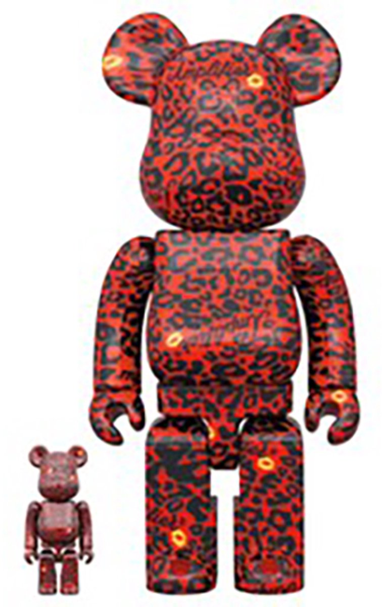 400% & 100% Bearbrick Set - Amplifier (Red) by HIDE