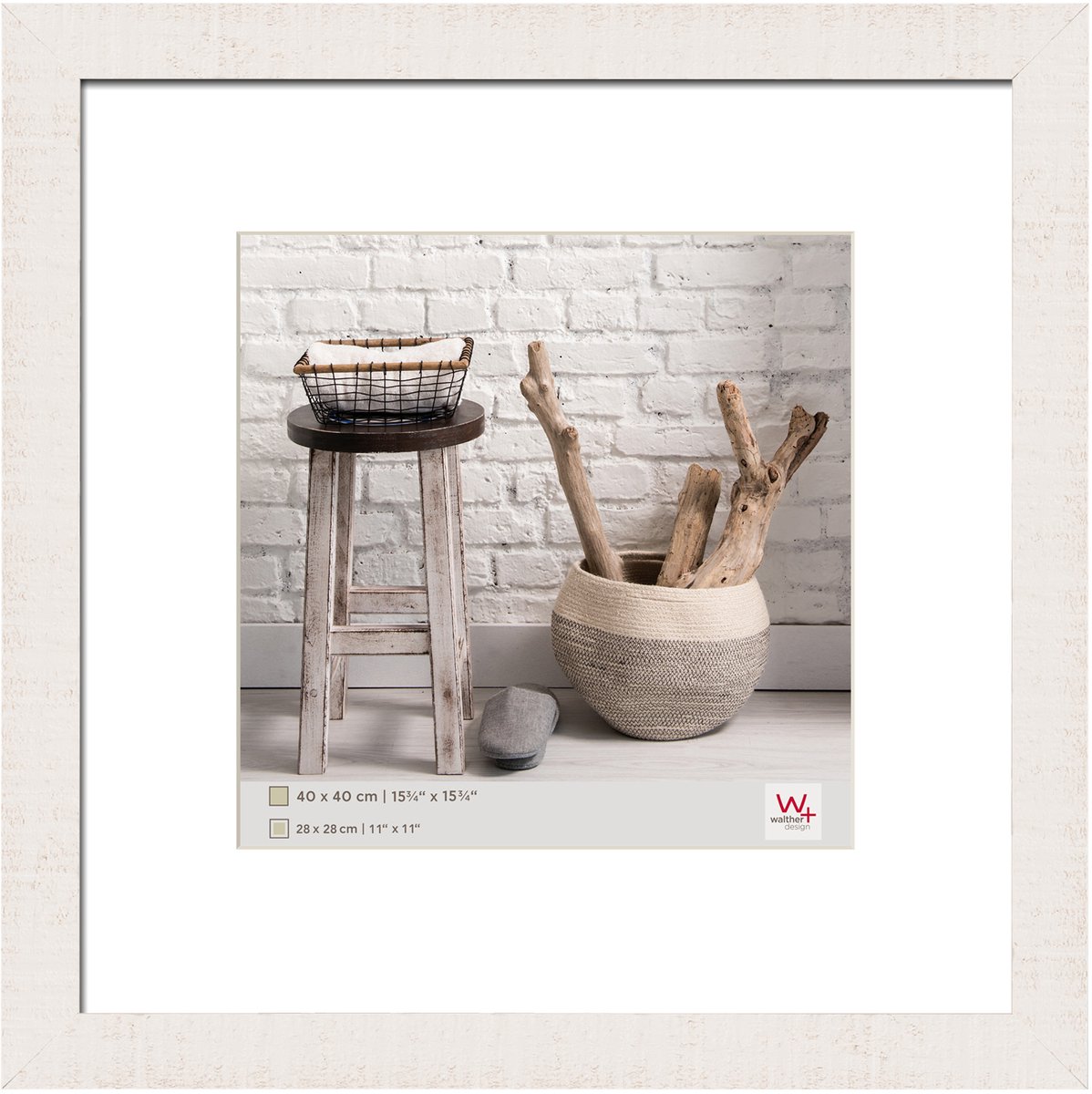 Walther Home - Houten lijst - Fotoformaat 40x40 cm - Polair Wit