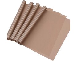 4-Pack Teflon-vellen voor Hittepers - Heat Press Sheet - Warmteoverdracht Papier - 33 x 40 CM Antiaanbak Teflon-vellen - voor Bakken/Strijken