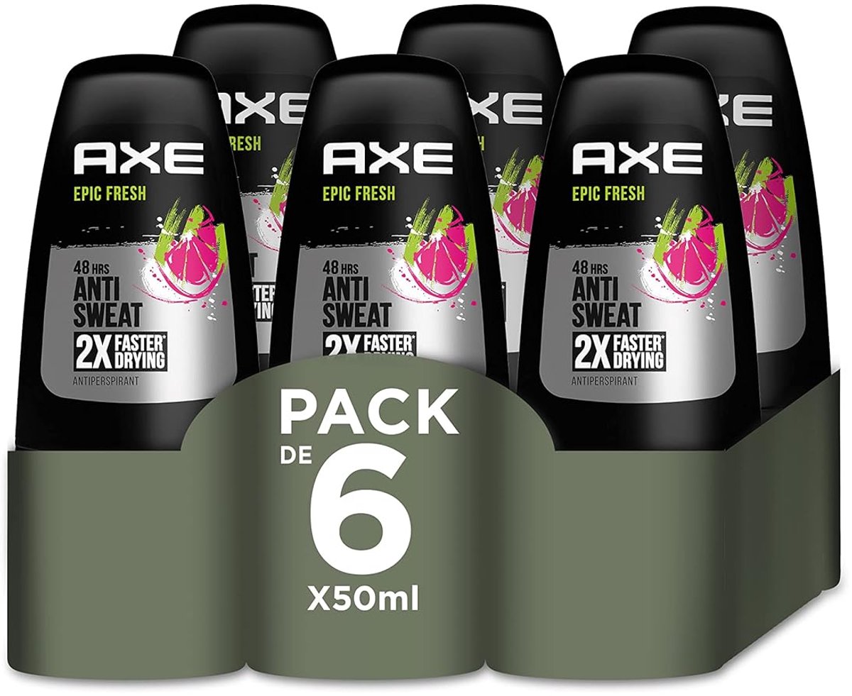 6x Axe Deodorant Roller Epic Fresh 50 ml