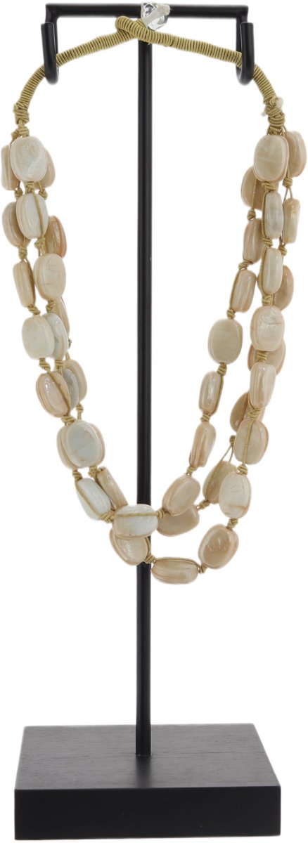 Behave Atelier Noir - Decoratieve Ketting Standaard - Incl. Handgemaakte Ketting - Luxe Woondecoratie - Boho Ibiza/Balinese stijl - 30 cm