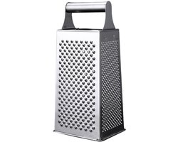 Vierkante Rasp - 8 x 24 cm - RVS - 4 Rasoppervlakken - Voor Aardappelen, Groenten, Kaas - Vaatwasmachinebestendig
