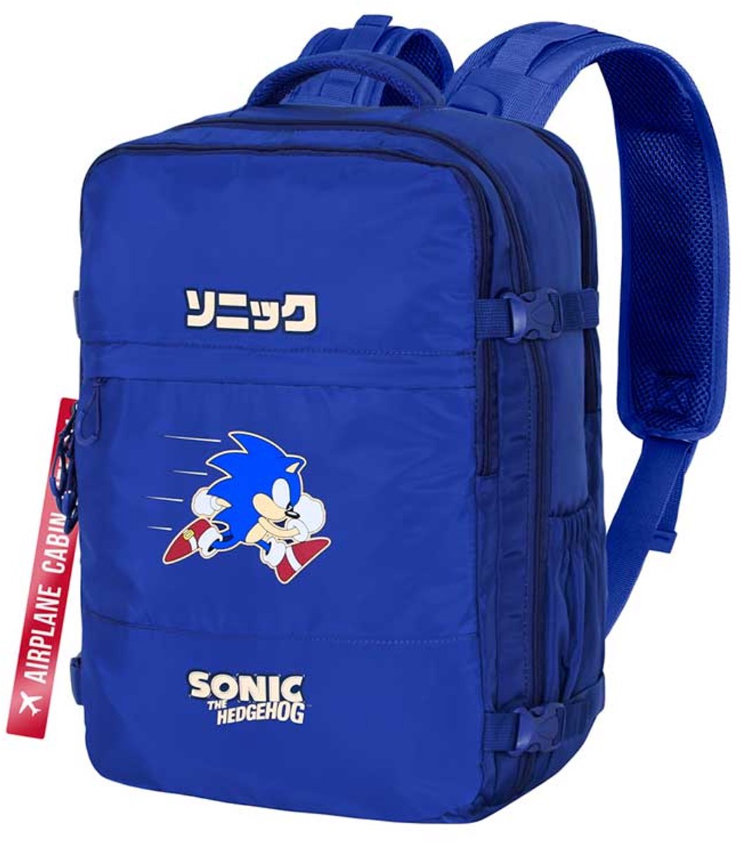 Karactermania - Sonic The Hedgehog - SEGA Sega-Sonic - Mercury Rugzak - Backpack - Handbagage - Cabin bagage 40x30x20 - Blauw