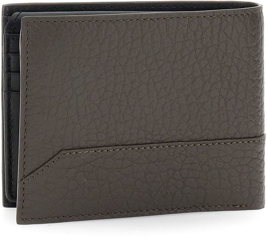 GUESS Cuir Porte-monnaie Torino Bifold Double Wallet Dark Brown Marron foncé