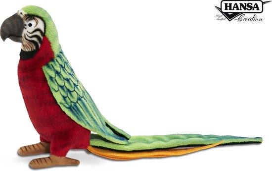 Peluche perroquet - ara rouge - 11cm
