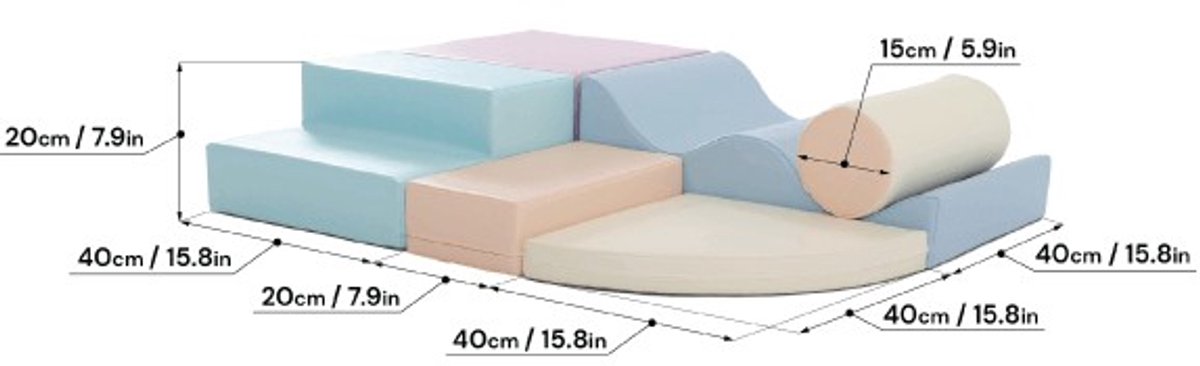 IGLU - Soft Play Set - Explorer - Licht Pastel - 6-delig — cadeau in Spellen & Speelgoed - foto 3
