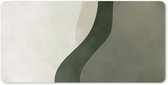 Tapis de souris XXL - Sous-main - Sous-main - Japandi - Vert - Abstrait - Moderne - 120x60 cm - Tapis de souris XXL