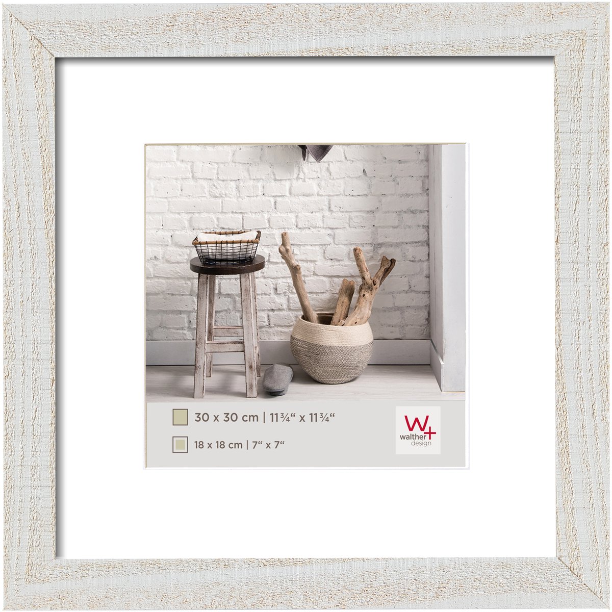 Walther Home - Houten lijst - Fotoformaat 30x30 cm - Polair Wit