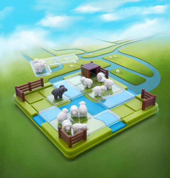 SmartGames Schaapjes Tellen - Logisch Denkspel - 60 Opdrachten - Compact Reisspel & Solospel - Vanaf 7 Jaar
