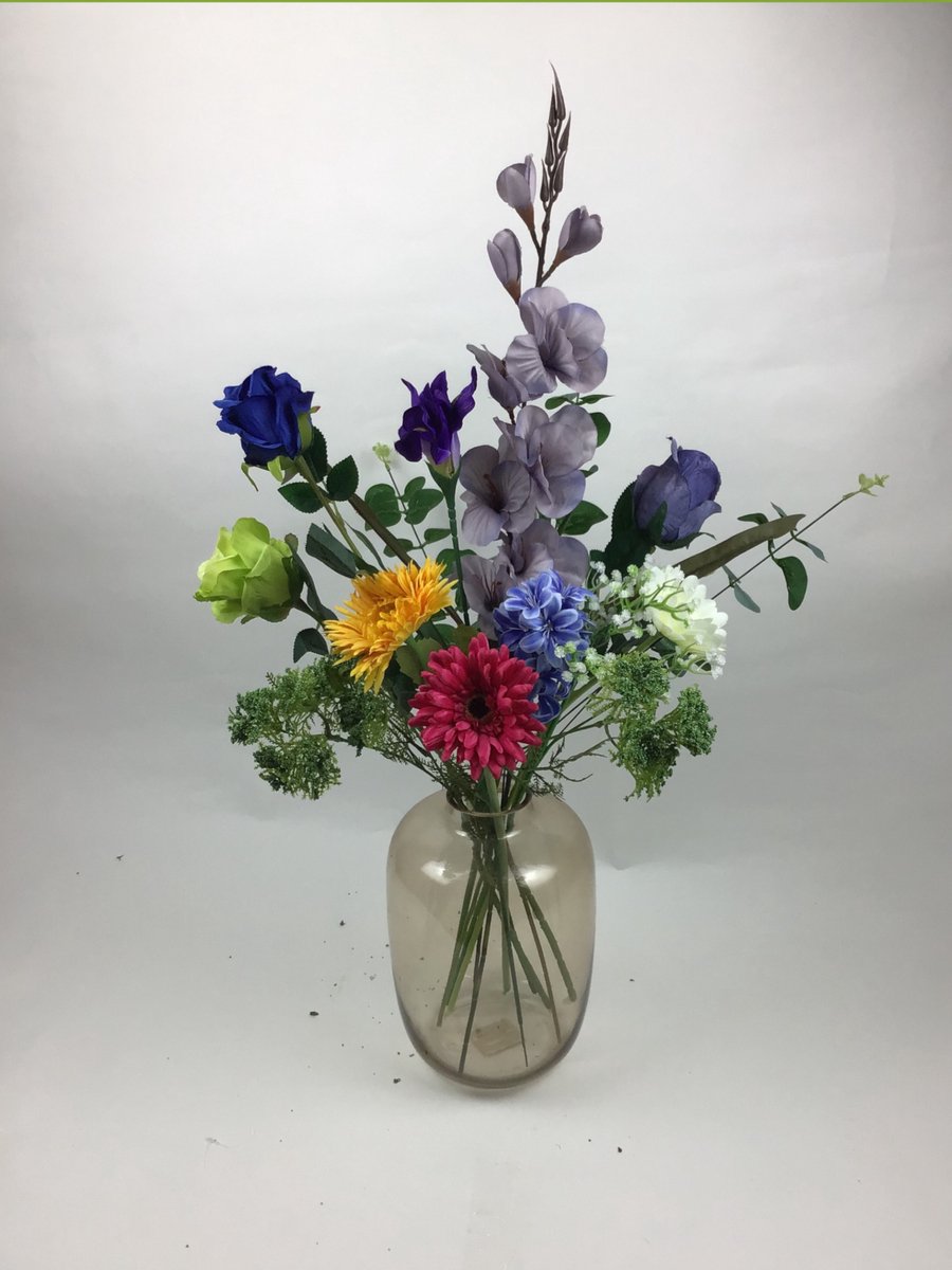 The Bloomistic® – Zijden Boeket – 60-70 cm hoog – Kunstbloemen – moederdag – nepbloemen – housewarming cadeau – decoratie – decoratie woonkamer