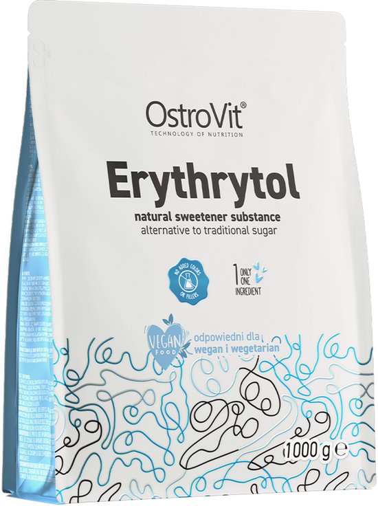 Erythritol - 1 KILO / 1 KG - Suikervervanger - Laboratorium getest kwaliteit! - OstroVit - 1000 g - Natural Vegan - 0 Calorieën - 100% Natuurlijke suikervervanger