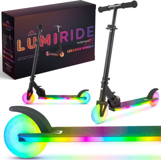 LUMI RIDE Kinderstep 2 wielen, Scooter voor kinderen vanaf 3 jaar, LED