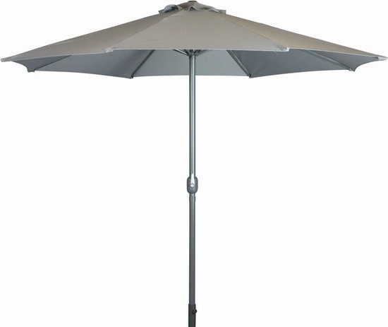 goedkeuren Neem de telefoon op droefheid Lanterfant® Aluminium parasol – 300 cm ⌀ - 260 cm hoog - Antraciet/ grijs |  bol.com