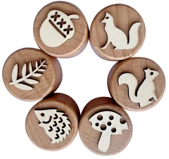 Stempel adresstempel houten stempel - panfluit - rond diameter 40 mm gepersonaliseerd als bedrijfstempel naamstempel bureaustempel