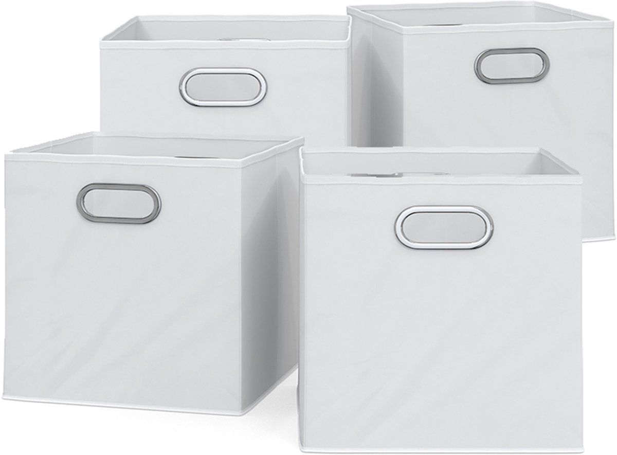 Vicco Opbergbox – 30 x 30 cm Set van 4 Wit