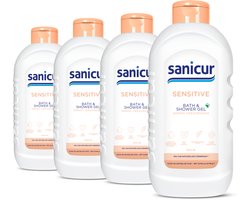 Sanicur Sensitive Bad en Douchegel - 4x 1000ml - Voordeelverpakking