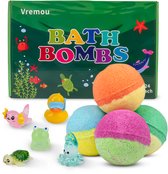 Vremou Luxe Bruisballen – 24 Stuks – Met Speeltje – Voor kinderen & Volwassenen – Bad Cadeau Set - Huidvriendelijk & Natuurlijke Geuren