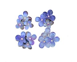 4 x Kleine Tai Dai Haar Bloemen Clicks diameter 5 cm - Valentijn - cadeautje - haarclip - haarschuifje - gala en bruiloft - haarmode - bloemetjes - moederdag - verjaardag - huwelijk - haarspeld - kinderen