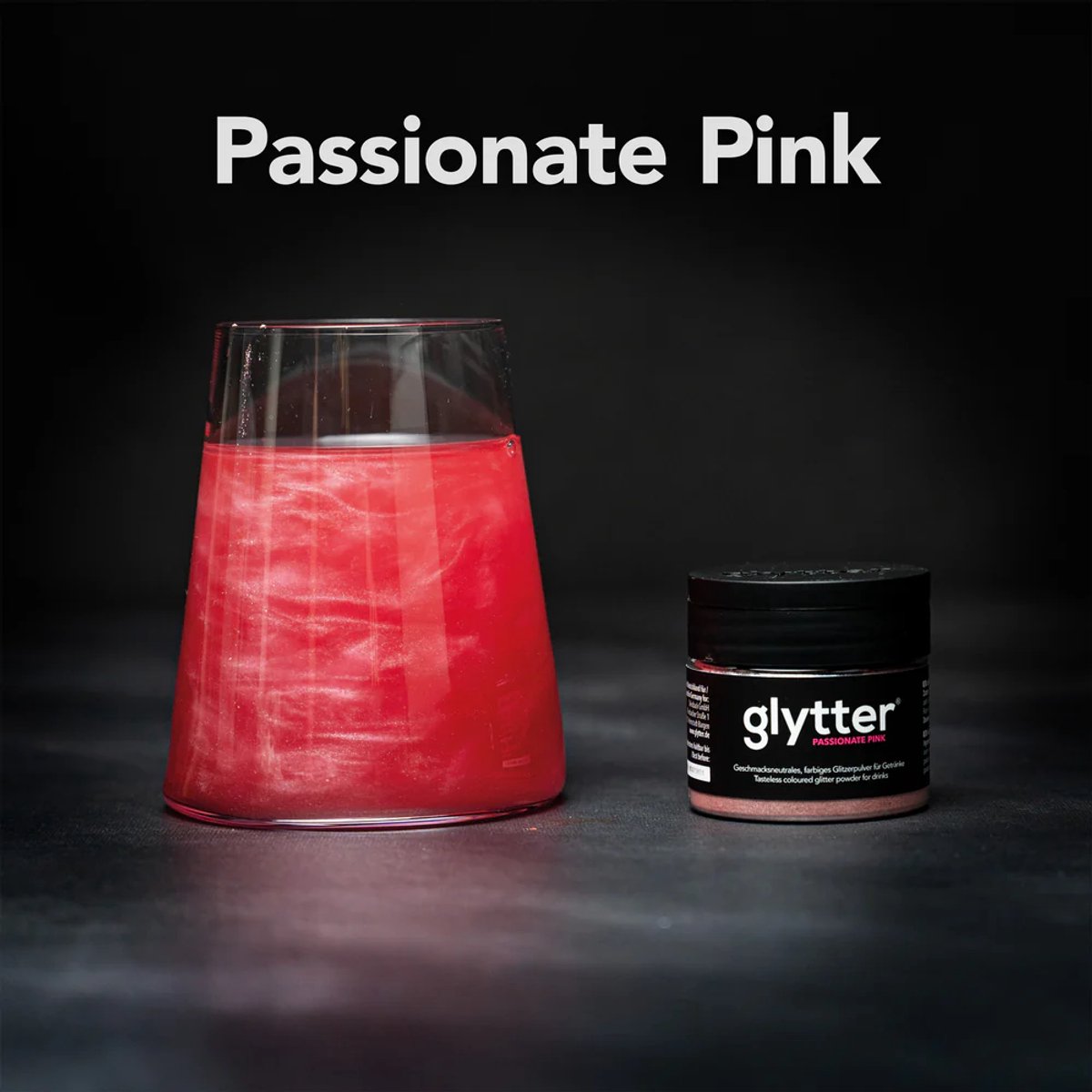 Glytter® - Roze Drinkbaar Glitterpoeder - Eetbare Glitter voor Dranken & Vloeistoffen