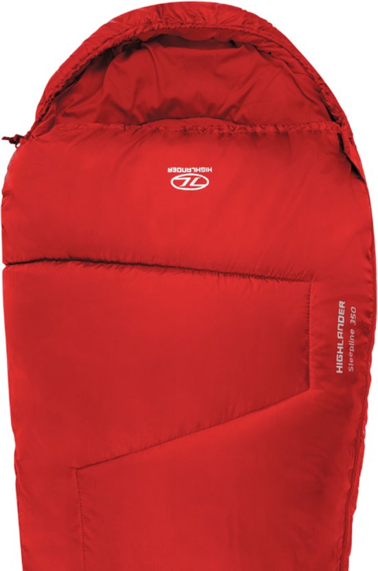 Highlander mummyslaapzak Sleepline 350 Mummy 4°C - Rood van HI — afbeelding 3