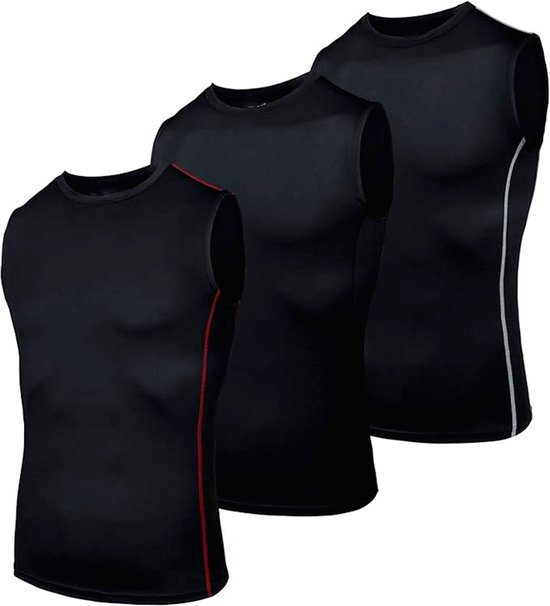 Mouwloos heren vest running gym sneldrogend ademend vest sport T-shirt