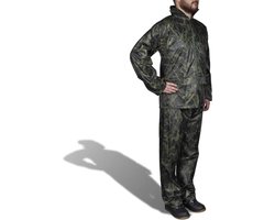 vidaXL - Regenpak - 2-delig - met - capuchon - (heren - / - camouflage - / - maat - XL)
