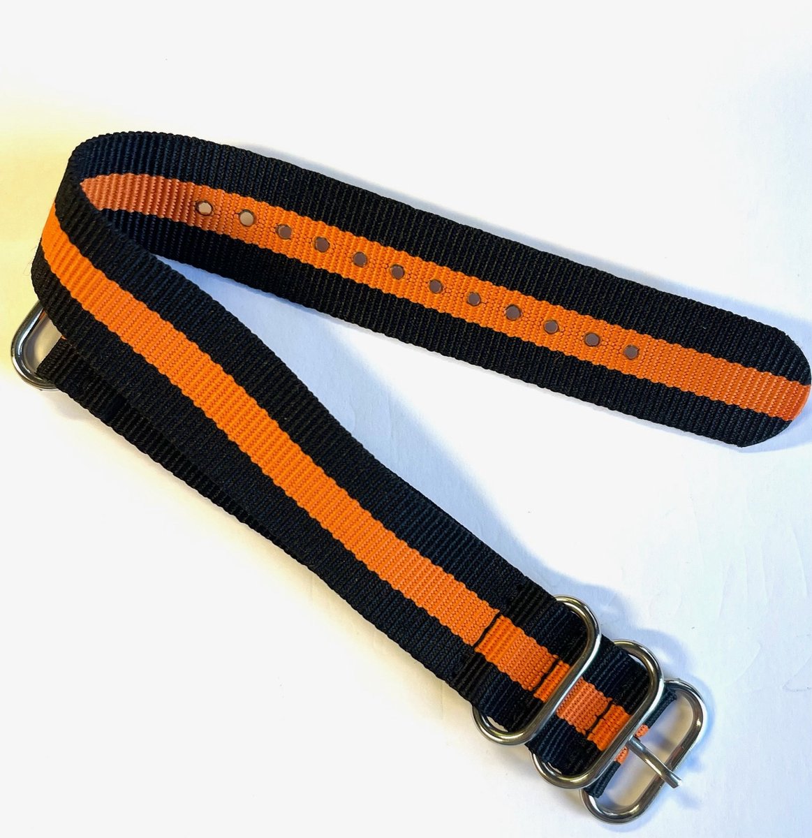 Actie4you® - Nato Strap - Horlogeband - G10 Military Nylon Strap - Horloge Bandje Nylon - Universeel - 22MM - Oranje Zwart