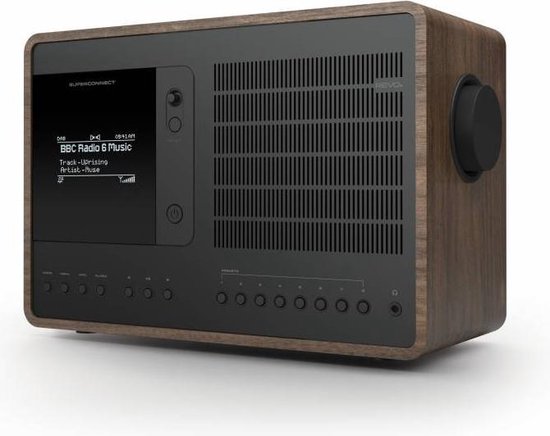 Revo SuperConnect - DAB+ - internet radio en Spotify - Walnoot/Zwart