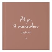 Fyllbooks - Mijn negen maanden Dagboek - Zwangerschapsboek, Babyboek - 9 maanden Invulboek Zwangerschap - Roestroze
