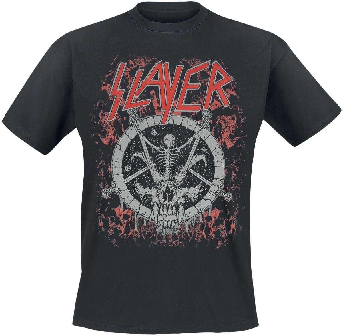 Slayer Divine Skeleton Heren T-shirt - zwart - 3XL