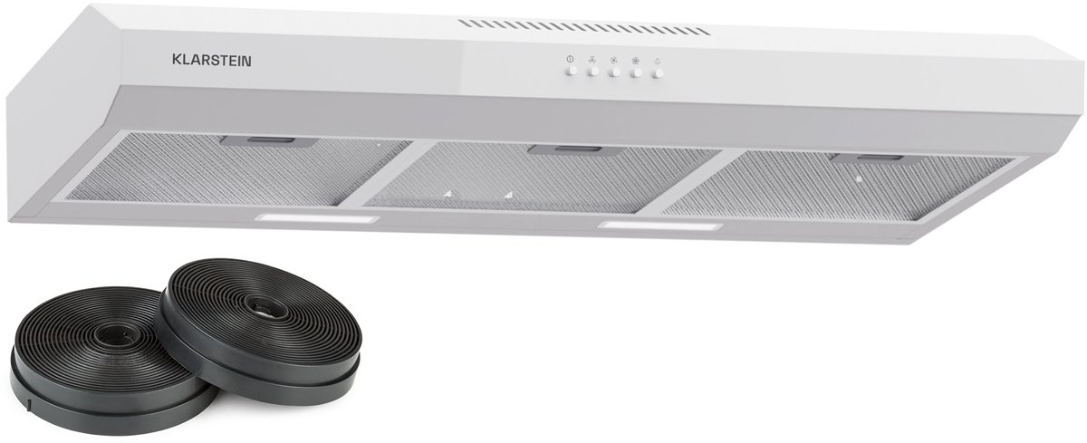 Klarstein Contempo 90 - Afzuigkap - Onderbouw - 90 cm - Wit