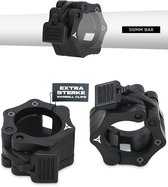 Breaking Limits Barbell Clips - Nylon Haltersluiting - Voor 50mm Olympische Halterstang - Quick-Lock Sluiting & Antislip Grip - Zwart
