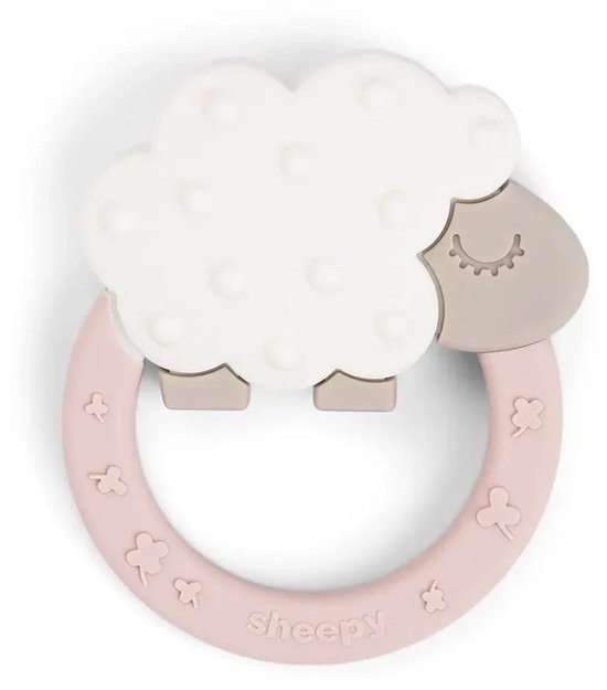 Done by Deer Bijtring Schaap Sheepy Powder Roze van Done by Deer — afbeelding 5