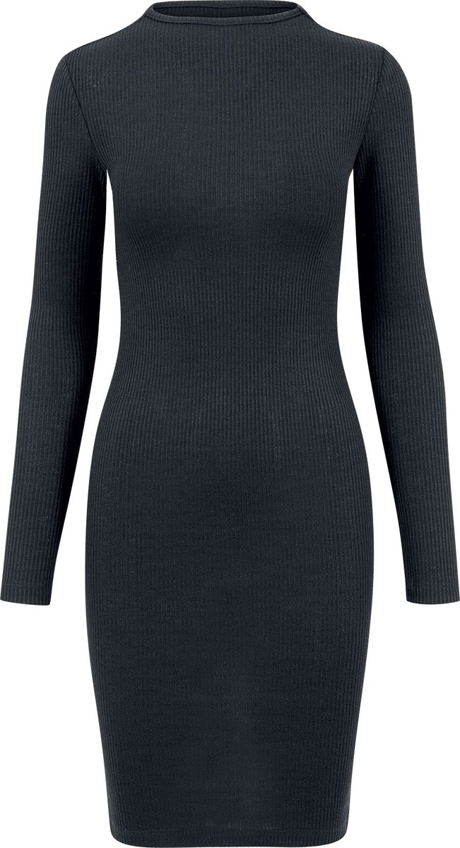 Urban Classics Rib Dames Mini-jurk – S Zwart