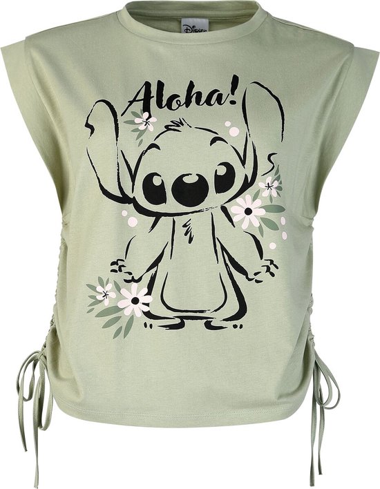 Lilo & Stitch Stitch - Aloha Dames Top - olijf - L