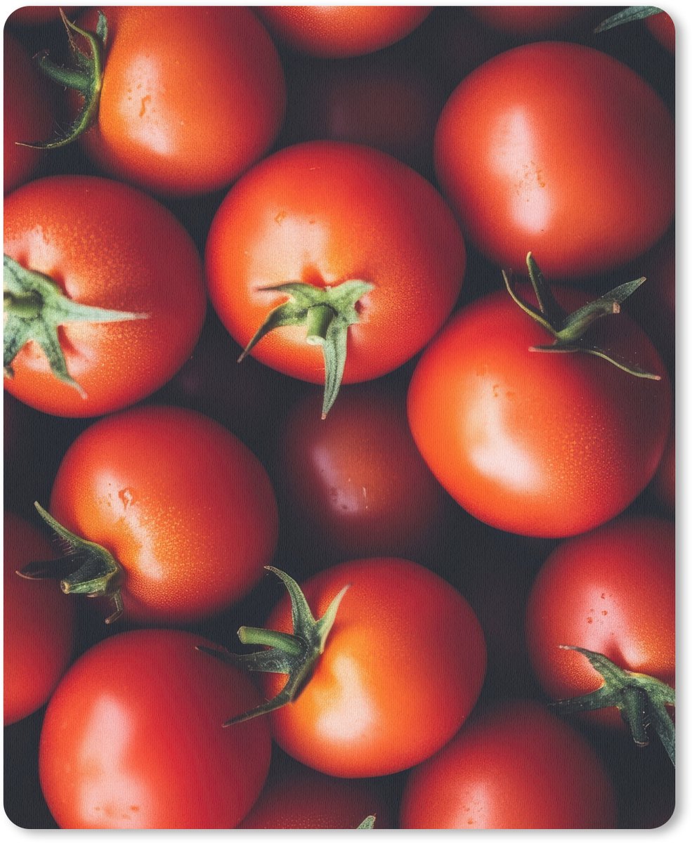 Muismat 19x23 cm - Mousepad Groente - Rood - Tomaten - Muismatten