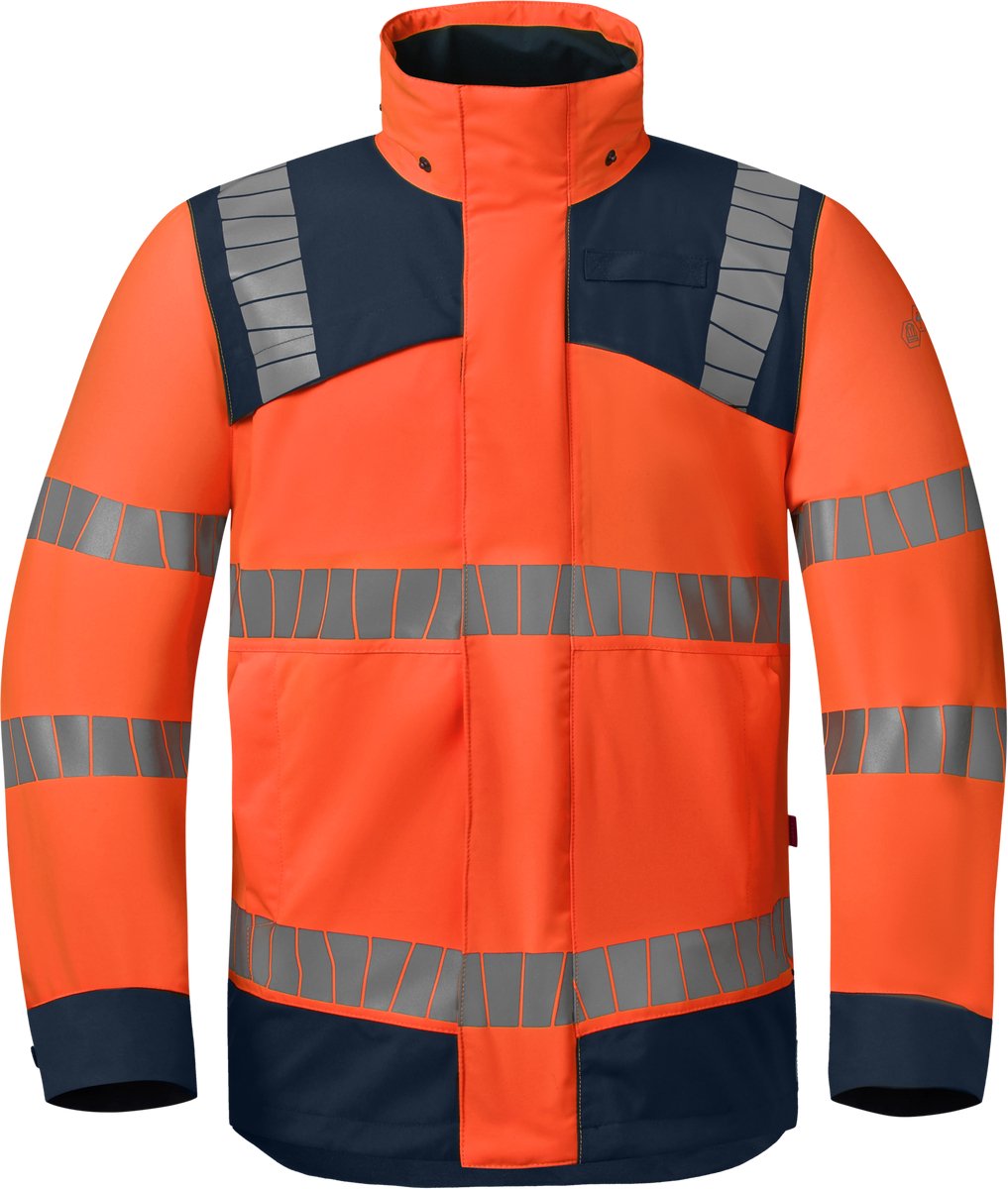 HAVEP Rainshell High Vis 50419 - Fluo Oranje/Indigo Blauw - XL