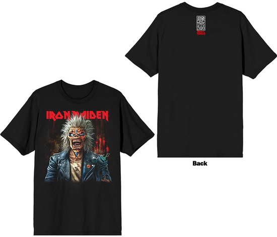 Iron Maiden Est 1975 Eddie Axe Graphic T-Shirt - Offiziell Lizenzierte Band Shirt