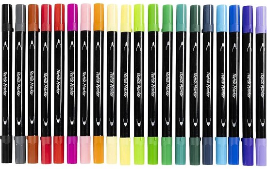 CC Textielstiften Basiskleuren 20 stuks