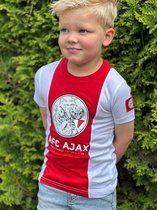 T-shirt AFC Ajax Wit Wit Ancien Logo enfant 128 - 100% coton - Logo Classique