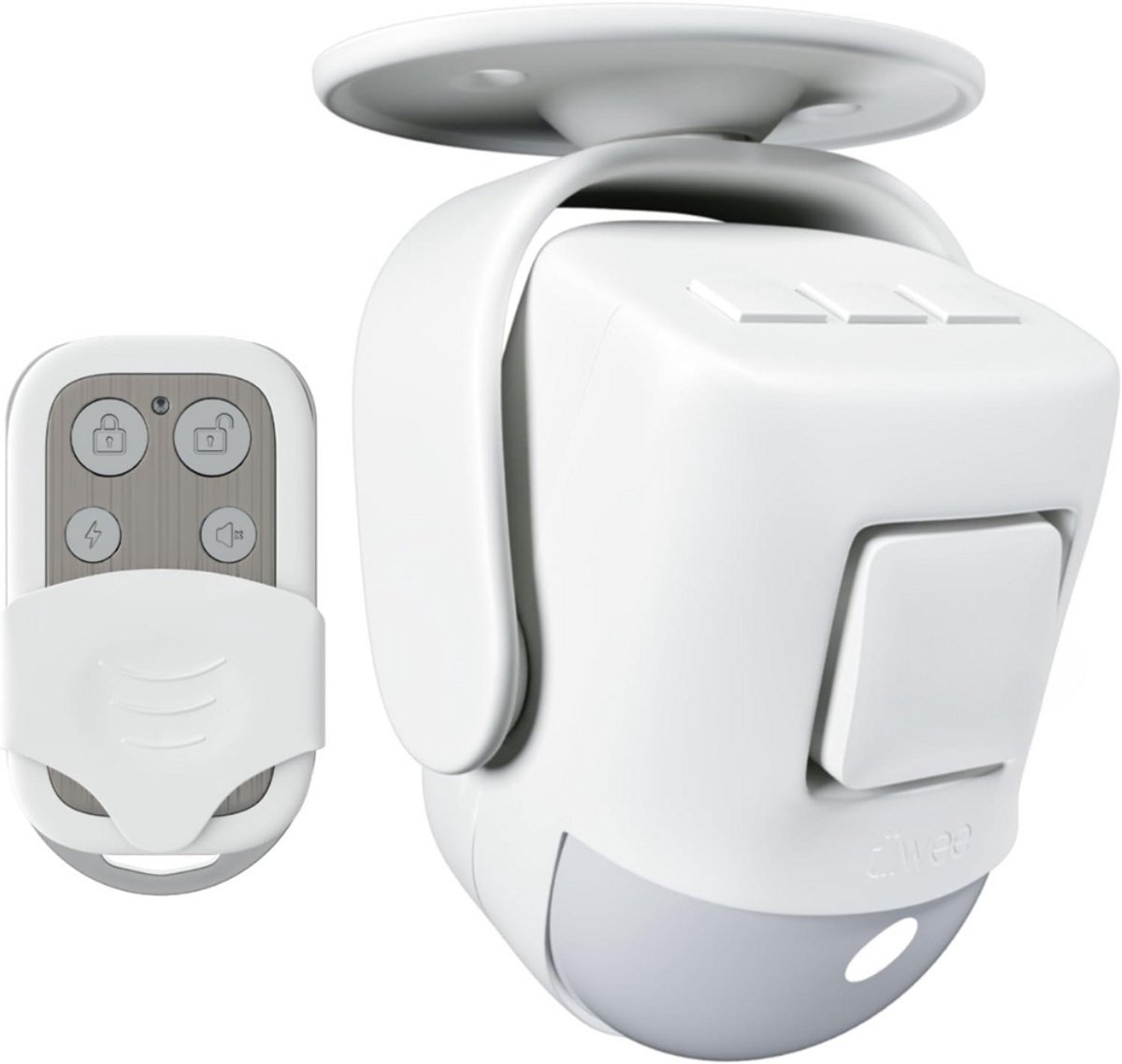 GTB® Entreemelder - Winkelbel - Doorgangsmelder - Wit - 9cm x 7cm x 6cm