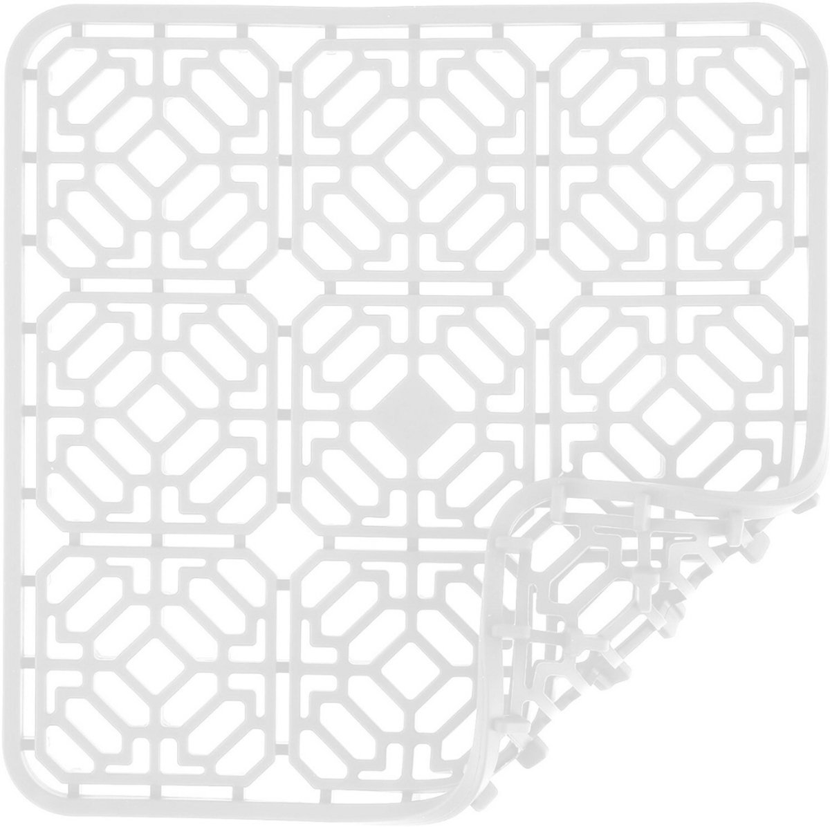 MONOO Gootsteenmat - Wit - Vierkant - Siliconen - 30x30cm - BPA-Vrij - Extra Dik