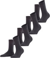 Esprit Solid 4-Pack huidvriendelijk slijtvast eenkleurig katoen multipack sokken dames grijs - maat 36-41