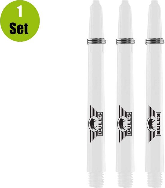 Bulls Nylon Dart Shafts - Wit - In Between - (1 Set) van Bull's — afbeelding 2