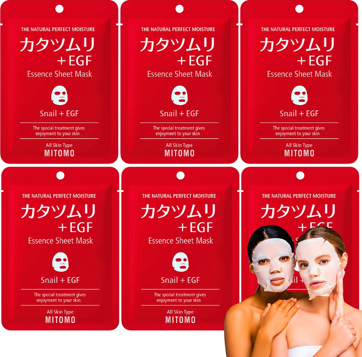 Goedkoopste MITOMO® Snail & Egf Gezichtsmasker - 6 Stuks - Anti Rimpel & Anti Aging Skin Care Masker - Sheet Mask - Skincare - Gezichtsverzorging